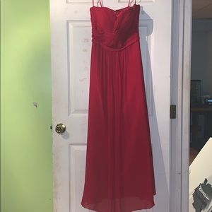 Long red prom dress❤️